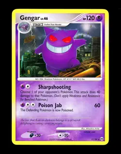 2009 Pokemon GENGAR Arceus Set RARE Platinum Edition NON HOLO Card 17/99 EX NM - Image 1