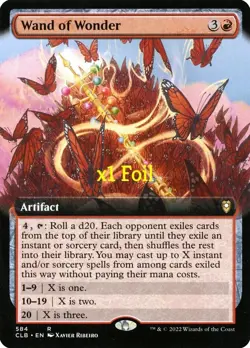 MTG Foil Borderless CMR: Battle for Baldur's Gate CLB Wand of Wonder MINT - Image 1