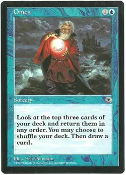 Magic the Gathering x4 Omen Portal Blue Common Sorcery NM - Image 1
