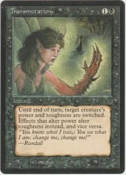 Magic the Gathering x1 Transmutation Legends Black Common Instant NM - Image 1