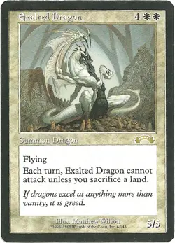 Magic the Gathering x1 Exalted Dragon Exodus Rare White Creature SP - Image 1