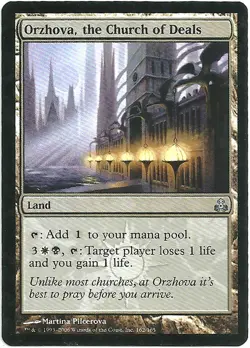 Magic the Gathering x1 Orzhova, the Church of Deals Uncommon Land MP Foil - Image 1