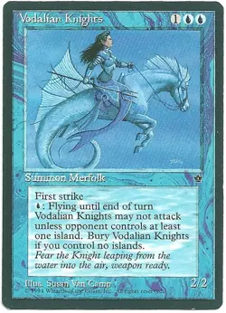 Magic the Gathering x1 Vodalian Knights Fallen Empires Blue Rare Creature NM - Image 1