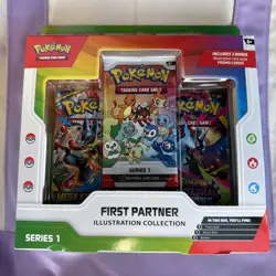 Pokemon First Partner Illustration Collection Series 1 Promo Booster Box - Image 1