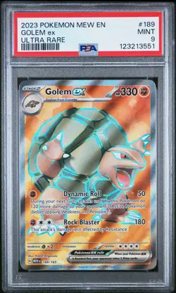2023 POKEMON MEW EN-151 ULTRA RARE #189 GOLEM EX PSA 9 - Image 1