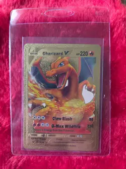 Pokemon Charizard V Gold Foil Fan Art Collector Card - 220 HP - 138/202 - Image 1