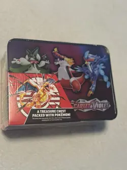 2023 Pokemon Scarlet & Violet Charizard Lunch Box Tin New Factory Sealed - Image 2