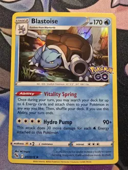 Pokemon: Go 2022- Blastoise 17/78 - Holo Rare - Near Mint - Image 1