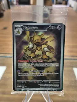 Pokemon TCG Alakazam Full Art Holo Promo 009 Sealed Still In Plastic Free Ship! - Image 1