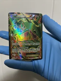 2012 Pokemon Dragons Exalted Ultra Rare Full Art Rayquaza EX 123/124 - Image 1