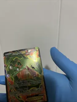 2012 Pokemon Dragons Exalted Ultra Rare Full Art Rayquaza EX 123/124 - Image 3