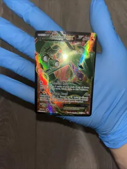 2012 Pokemon Dragons Exalted Ultra Rare Full Art Rayquaza EX 123/124 - Image 5