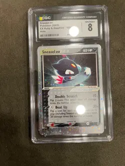 2 Swirls Sneasel ex EX Ruby & Sapphire 103/109 UR Pokemon TCG Graded CGC 8 NM - Image 1
