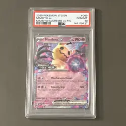 Pokemon TCG: Mimikyu ex & Alcremie ex (Journey Together Stamped) 069/159 PSA 10 - Image 1