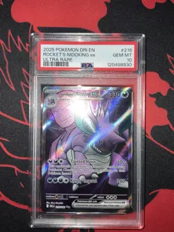 2025 Pokemon Dri En Rockets Nidoking Ex Ultra Rare PSA 10 - Image 1
