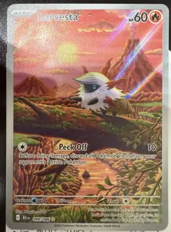 Larvesta 099/086 Illustration Rare SV: Black Bolt Pokemon TCG NM - Image 1