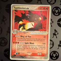 Pokemon TCG Typhlosion ex 99/100 EX Sandstorm Ultra Rare Holo Stage 2 160 HP - Image 1