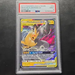 2019 Pokemon Pikachu & Zekrom GX 33/181 SM-Team Up Ultra Rare Holo PSA 9 - Image 1
