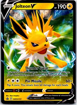 Jolteon V SWSH151 Black Star Promo Pokemon TCG NM - Image 1