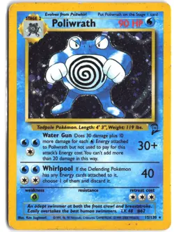 Poliwrath 15/130 Holo Rare Base Set 2 Pokemon Holo - Image 1