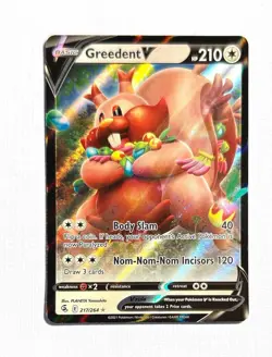 Greedent V ~ Pokemon Fusion Strike ~ Full Art Holo 217/264 - Image 1