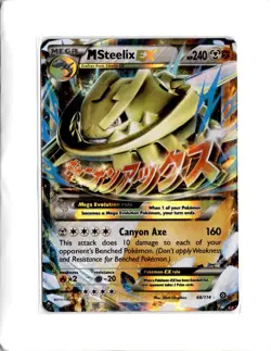 Pokemon TCG M Steelix EX Ultra Rare XY Steam Siege 68/114 - Image 1