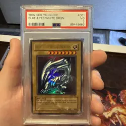 2002 PSA3 Yugioh Blue Eyes White Dragon SDK-001 - Image 1
