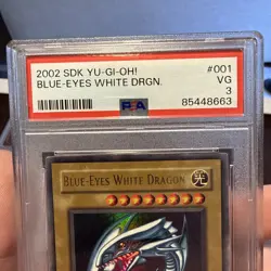 2002 PSA3 Yugioh Blue Eyes White Dragon SDK-001 - Image 2
