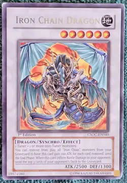 Yu-Gi-Oh Iron Chain Dragon CSOC-EN040 1st Edition Rare - Image 1