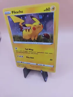 Pokemon Card Pikachu SWSH039 Holo Rare Black Star Promo - Image 3