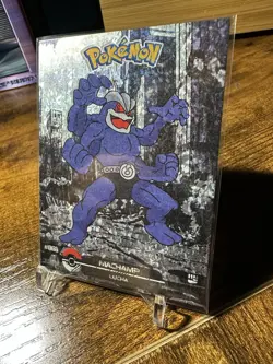 2025 Pokemon Crystal Card Collection #068 Machamp Black Dark Edition Hit - Image 2