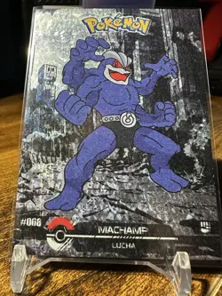 2025 Pokemon Crystal Card Collection #068 Machamp Black Dark Edition Hit - Image 4
