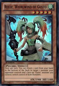 Reeze, Whirlwind of Gusto 1st Ed Super Rare HA06-EN012 Yu-Gi-Oh! - Image 1
