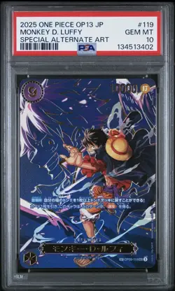 2025 ONE PIECE JPN CARRYING ON HIS WILL SPECIAL ALT ART MONKEY D. LUFFY PSA 10 - Image 1