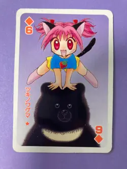 Tokyo Mew Mew Playing Card Ichigo Momomiya 9 of Diamonds Furoku Cards Japanese - Image 1