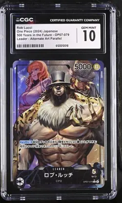 ✨ CGC 10 One Piece Rob Lucci L Alt Art OP07-079 500 Years in the Future - Image 1