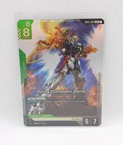 Gundam Card Game Newtype Rising GD01-024 Wing Gundam Zero Unit Green LR - Image 1