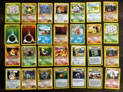 Pokemon 1st Edition card Lot Non Holos Base Set Lot - Image 1