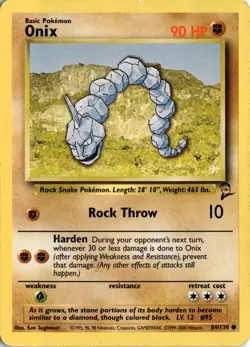 Onix 084/130 Base Set 2 Pokemon Card TCG - Image 1