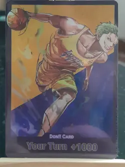 Carte one piece Zoro custom Don Card Lakers One piece Eng jeux de cartes TCG - Image 2