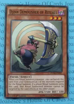 Djinn Demolisher of Rituals DUEA-EN037 Yu-Gi-Oh Card 1st Edition New - Image 1
