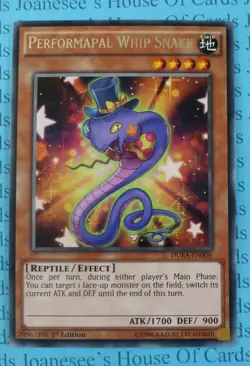 Performapal Whip Snake DUEA-EN006 Silver Rare Yu-Gi-Oh Card 1st Edition New - Image 1