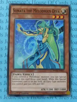 DUEA-EN015 Sonata the Melodious Diva Yu-Gi-Oh Card 1st Edition New - Image 1