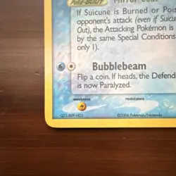 Pokemon TCG Suicune POP Series 2 Rare Holo 004/017 2006 Card - Image 2