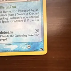 Pokemon TCG Suicune POP Series 2 Rare Holo 004/017 2006 Card - Image 3