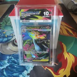 Mega Charizard X Ex 109/094 Secret Rare Pokemon Card Ace Grade 10 Gem Mint - Image 1