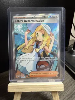 Pokemon TCG Lillie's Determination Trainer Card Holo Rare 169/132 - Image 1