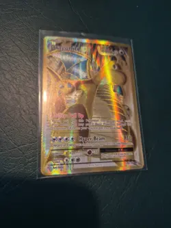 2016 Dragonite EX 106/108 Full Art Golden Holo XY Evolutions Card NM - Image 3