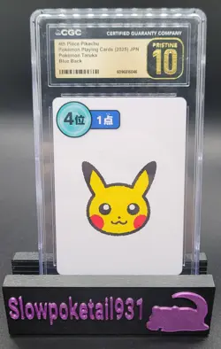 Pokemon TCG 2025 Pikachu Playing Card, 4th Place, CGC 10 Pristine - Image 1