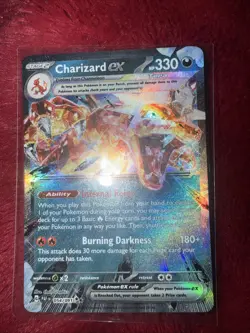 Pokemon TCG Charizard EX Holo Double Rare Card SV Paldean Fates 054/091 - Image 1